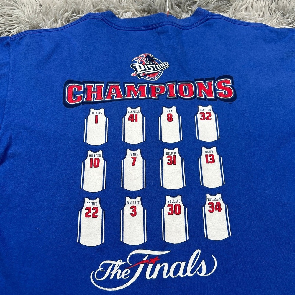 Vintage 2004 NBA Finals Detroit Pistons Championship T-Shirt (Size - X Large - Picture 3 of 3